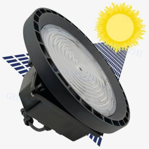 Solar Power LED UFO Light Aluminum LED Solar High Bay Light for Industrial Factory Canopy